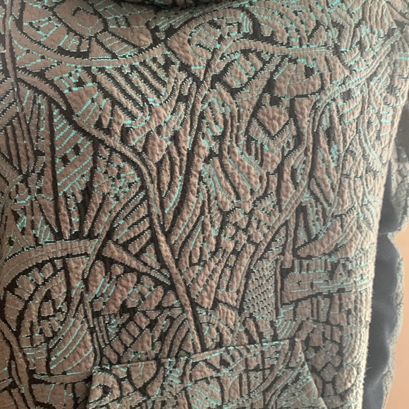 TONIA DEBELLIS  CowlNeck LongTunic Stylepullover jacket blue/brown/black… - Picture 3 of 11